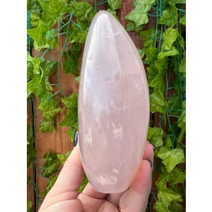 1.91 Lb. Rose Quartz Freeform Crystal. 5.4 Inch. Polished Rose Quartz Freeform Crystal. You get this