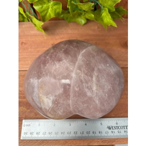 4.62 Lb Rose Quartz Heart. 5.85 Inch Polished Rose Quartz Crystal Puffy Heart. You get this piece!