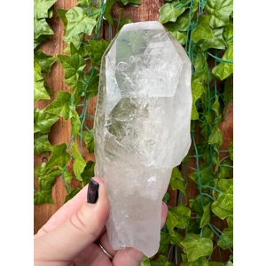 14.35 oz Large Lemurian Quartz Crystal Point from Brazil. You get this piece!