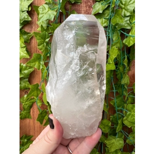 14.35 oz Large Lemurian Quartz Crystal Point from Brazil. You get this piece!
