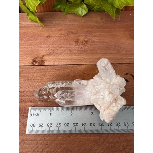 6.11 oz. Super Clear Quartz Crystal Points Cluster from Goboboseb, Nambia. You get this piece!