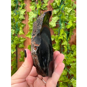 11.51 oz. Large Black Obsidian Crystal. Natural Raw Obsidian. You get this piece!