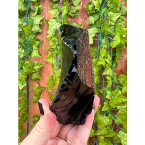 11.51 oz. Large Black Obsidian Crystal. Natural Raw Obsidian. You get this piece!