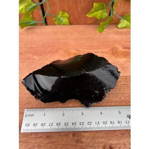 11.51 oz. Large Black Obsidian Crystal. Natural Raw Obsidian. You get this piece!