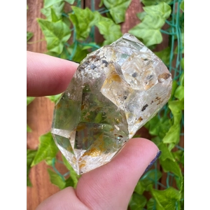 Large 1.76 oz A Grade Raw Herkimer Diamond Quartz Crystal Cluster from Herkimer County NY. Golden He