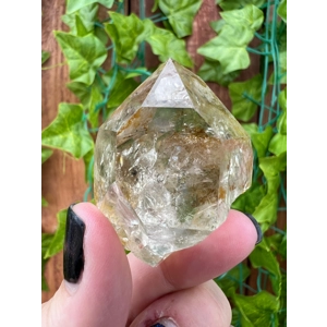 Large 1.76 oz A Grade Raw Herkimer Diamond Quartz Crystal Cluster from Herkimer County NY. Golden He