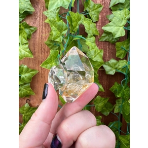 Large 2 oz A Grade Raw Herkimer Diamond Quartz Crystal Cluster from Herkimer County NY. Golden Heale