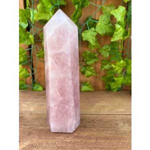 2.1 Lb Large Rose Quartz Obelisk. 7.8 Inch. Polished Rose Quartz Crystal Point. Rose Quartz Generato