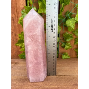 2.1 Lb Large Rose Quartz Obelisk. 7.8 Inch. Polished Rose Quartz Crystal Point. Rose Quartz Generato