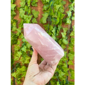 2.2 Lb Large Rose Quartz Obelisk. 6.25 Inch Polished Rose Quartz Crystal Point. Rose Quartz Generato