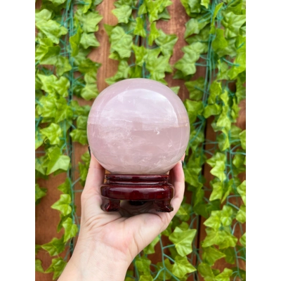 3.85 Lb Rose Quartz Crystal Sphere. 4.1 Inch Polished Rose Quartz Crystal Ball. You get this piece!