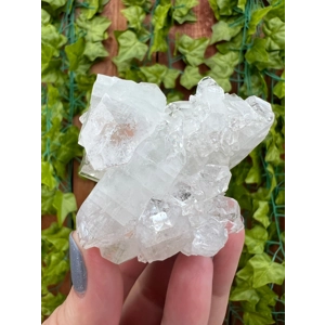 4.44 oz. AA Grade Apophyllite Clear Crystal Cluster Stalactite from Jalgaon India. You get this piec