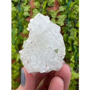 4.44 oz. AA Grade Apophyllite Clear Crystal Cluster Stalactite from Jalgaon India. You get this piec