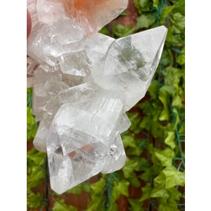 5.05 oz. AA Grade Apophyllite Clear Crystal Cluster Stalactite  from Jalgaon India. You get this pie