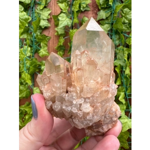 6.25 oz. Natural Citrine Quartz Cathedral from the Congo. Kundalini Smoky Citrine. You get this piec