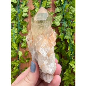 7.25 oz. Natural Citrine Quartz Cathedral from the Congo. Kundalini Smoky Citrine. You get this piec