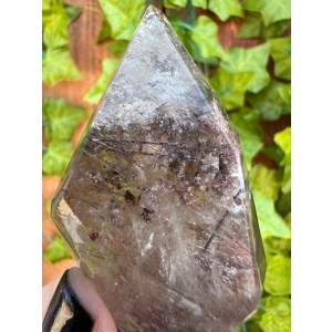 1.76 oz Clear Smoky Quartz Crystal Freeform with Copper and Gold Rutile. You get this piece!