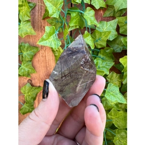 1.76 oz Clear Smoky Quartz Crystal Freeform with Copper and Gold Rutile. You get this piece!