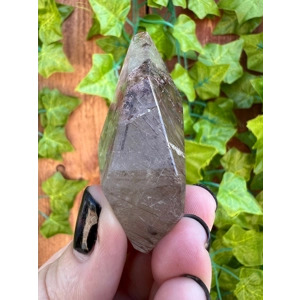 1.76 oz Clear Smoky Quartz Crystal Freeform with Copper and Gold Rutile. You get this piece!