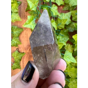 1.76 oz Clear Smoky Quartz Crystal Freeform with Copper and Gold Rutile. You get this piece!