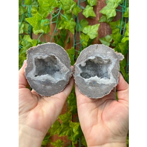 1.1 Lb Geode cut in half. Geode pair. Geode with Quartz points. You get this piece!
