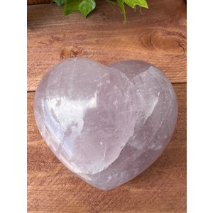 2.55 Lb. Large Rose Quartz Heart A Grade. 4.8 Inch Polished Rose Quartz Crystal Puffy Heart. You get