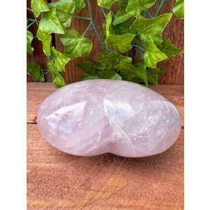 2.55 Lb. Large Rose Quartz Heart A Grade. 4.8 Inch Polished Rose Quartz Crystal Puffy Heart. You get