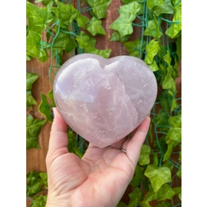 2.55 Lb. Large Rose Quartz Heart A Grade. 4.8 Inch Polished Rose Quartz Crystal Puffy Heart. You get