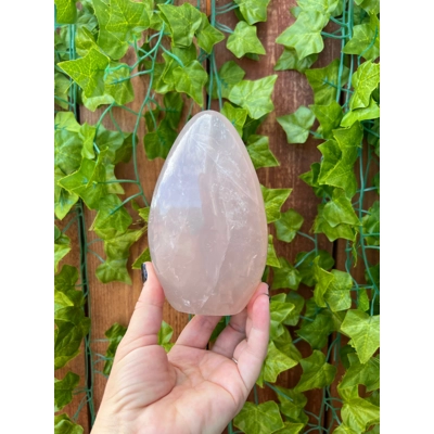 1.91 Lb. Rose Quartz Freeform Crystal. 5.4 Inch. Polished Rose Quartz Freeform Crystal. You get this