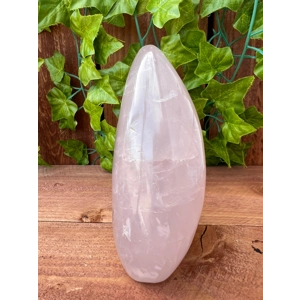 1.91 Lb. Rose Quartz Freeform Crystal. 5.4 Inch. Polished Rose Quartz Freeform Crystal. You get this