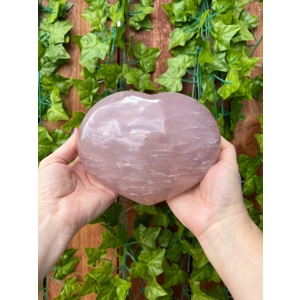 5.37 Lb Large Rose Quartz Heart. 6.5 Inch Polished Rose Quartz Crystal Puffy Heart. You get this pie