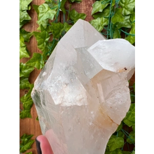1.97 Lb Clear Quartz Crystal Point with Etching and Inclusions. You get this piece!