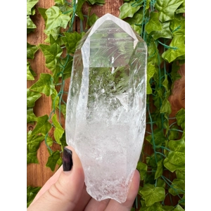 11.65 oz Clear Lemurian Quartz Crystal Point. All Natural Water Clear Quartz Point from Brazil. You