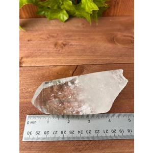 11.65 oz Clear Lemurian Quartz Crystal Point. All Natural Water Clear Quartz Point from Brazil. You