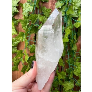 14.35 oz Large Lemurian Quartz Crystal Point from Brazil. You get this piece!