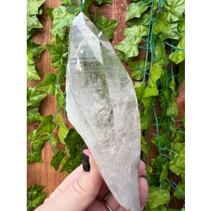 14.35 oz Large Lemurian Quartz Crystal Point from Brazil. You get this piece!