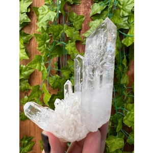 6.11 oz. Super Clear Quartz Crystal Points Cluster from Goboboseb, Nambia. You get this piece!