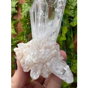 6.11 oz. Super Clear Quartz Crystal Points Cluster from Goboboseb, Nambia. You get this piece!