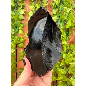11.51 oz. Large Black Obsidian Crystal. Natural Raw Obsidian. You get this piece!