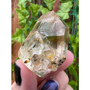 Large 1.76 oz A Grade Raw Herkimer Diamond Quartz Crystal Cluster from Herkimer County NY. Golden He