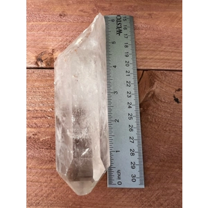 12.27 oz. Clear Clear Quartz Crystal Point with Etching and Window. You get this piece!