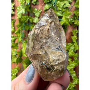 Large 2.78 oz. Raw Skeletal Herkimer Diamond Quartz Crystal from Middleville NY. Fenster Quartz. Ele