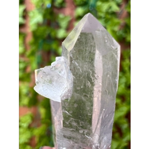1.3 oz. Clear Lemurian Quartz Crystal Laser Point with Etching. All Natural Clear Quartz Point from