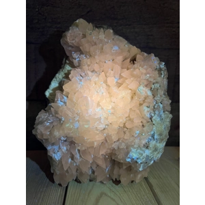 4.57 Lb Fluorescent Dogtooth Calcite Crystal Cluster from India. You get this piece!