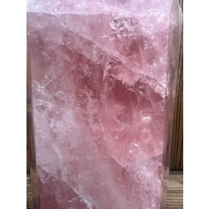 33.2 Lb. Large Rose Quartz Obelisk. 14.9 Inches Tall. Polished Rose Quartz Crystal Point Home Decor.