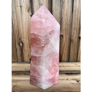33.2 Lb. Large Rose Quartz Obelisk. 14.9 Inches Tall. Polished Rose Quartz Crystal Point Home Decor.