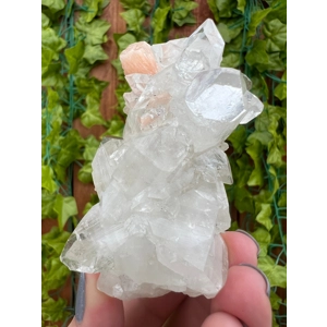 5.05 oz. AA Grade Apophyllite Clear Crystal Cluster Stalactite  from Jalgaon India. You get this pie