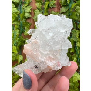 7.72 oz. AA Apophyllite Crystal Cluster with Stilbite from Jalgaon India. You get this piece! ZA14