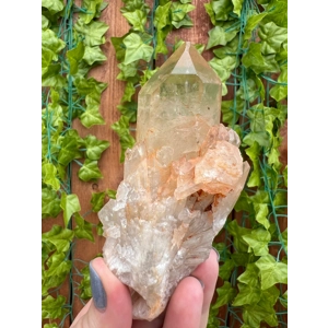 7.25 oz. Natural Citrine Quartz Cathedral from the Congo. Kundalini Smoky Citrine. You get this piec
