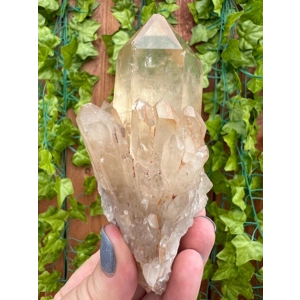 7.25 oz. Natural Citrine Quartz Cathedral from the Congo. Kundalini Smoky Citrine. You get this piec